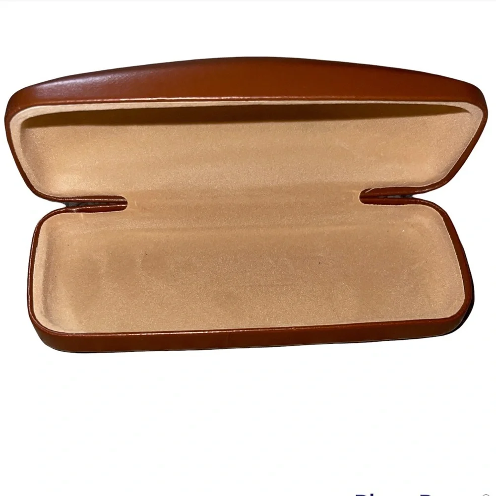 Longchamp Leather Sunglass Case Brown